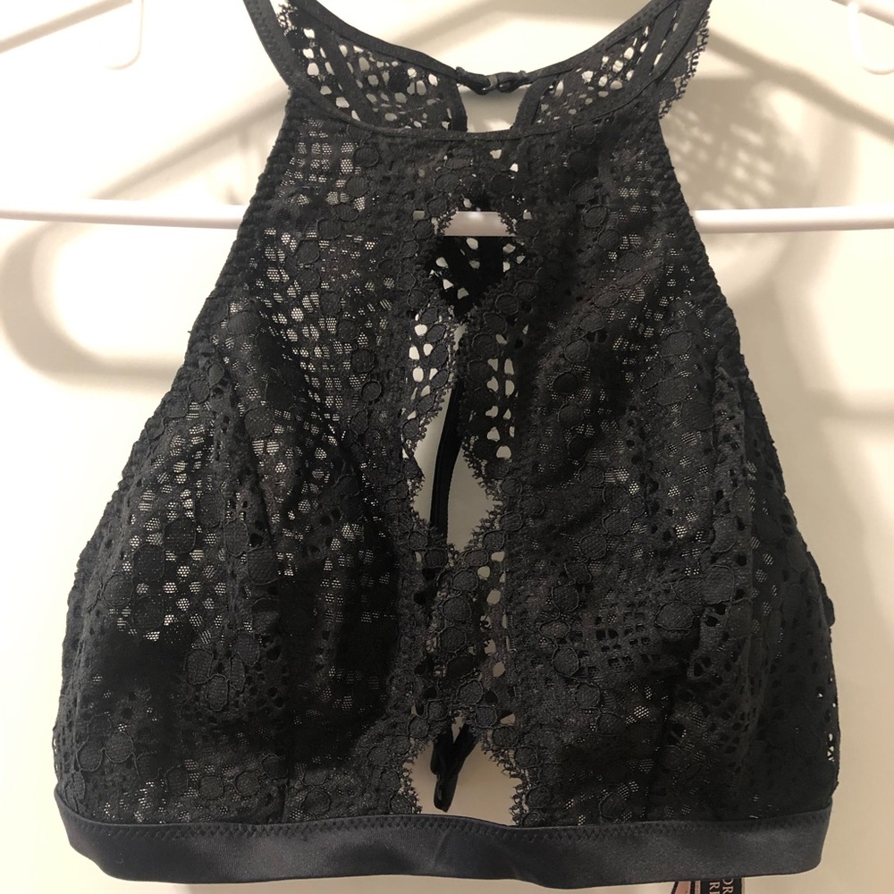 VS XS black lace bralette